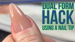 WOW!! Dual Form HACK Using A Nail Tip - No Filing Needed Underneath!!