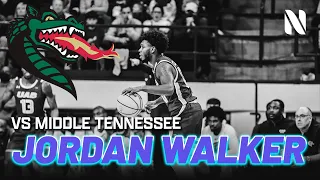 Jordan Walker UAB Blazers 42 PTS, 3 REB, 4 AST vs Middle Tennessee Blue