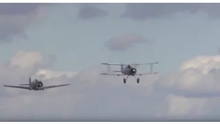 Gloster Gladiator and Curtiss Hawk 75 - Duxford Battle of Britain 75 Airshow 2015