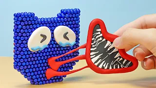 Magnetic Huggy Wuggy | DIY Satisfying Magnet Balls - Stop Motion Cooking ASMR