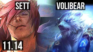 SETT vs VOLIBEAR (TOP) | 11/2/9, Legendary, 400+ games | BR Diamond | v11.14