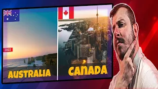 Italian Reacts To Australia VS Canada - Country Comparison (2022)