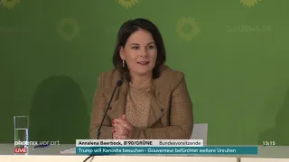 Pressekonferenz nach der Klausurtagung der Grünen mit Baerbock und Habeck am 01.09.20