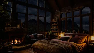 [Try Listening for 3 Minutes] 99% Fall Asleep Immediately Beat Insomnia - Rain Fire Sounds for Sleep