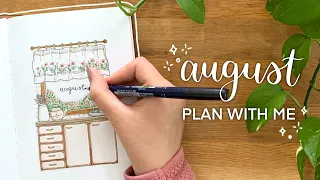 Plan With Me | 2022 August Bullet Journal Setup | Cottagecore Bujo Theme