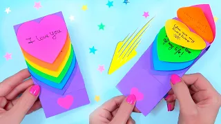 DIY HEART WATERFALL CARD - Easy Paper Crafts