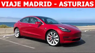 Viaje Madrid - Asturias con un TESLA MODEL 3 PERFORMANCE