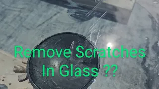 Deep scratch removal auto / car glass. Sand scratches out of glass.