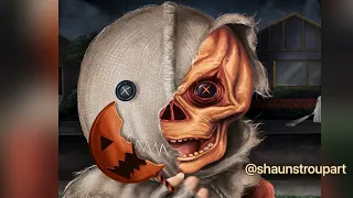 Painting Sam from Trick r Treat. Artwork by Shaun Stroup