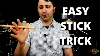 How to spin a drum stick - Easy stick trick for drummers