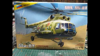 Unboxing Zvezda 1/72 MIL MI-8T Helicopter