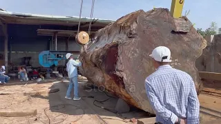 Bengkel Kayu Raksasa Mengoperasikan pohon berumur seribu tahun dengan kapasitas penuh
