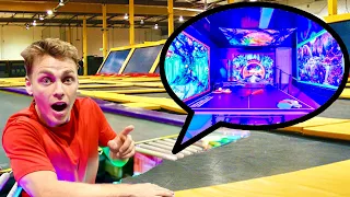 I Built a SECRET Gaming Room Inside a Trampoline!