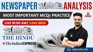 04 October The Hindu Analysis | The Hindu Newspaper Today | Current Affairs With Vijendra Sir