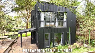 HE BUILT A Prefabricated Flat Roofed Home 82sqms 2 bedroom In NAKURU KENYA 🇰🇪