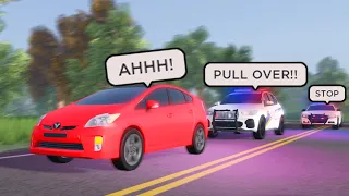 I Got Into A Police Chase With The Slowest Car Ever.. After I Stole It.. (Roblox)