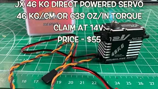 JX KG46 12v Direct Power servo test - best value for $55?