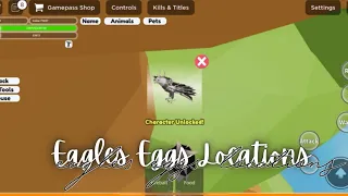 EAGLES EGG LOCATIONS! (Animal simulator)