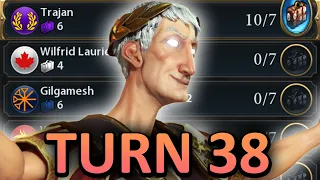 I Beat Civ 6 on Turn 38 on DEITY As Trajan of Rome On STANDARD SPEED, Perfectly Balanced