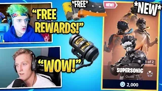 Streamers React to *NEW* SUPERSONIC SKIN SET And *FREE* Air Royale Challenges! - Fortnite