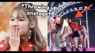 Twice Sana nearly *vomited* while performing