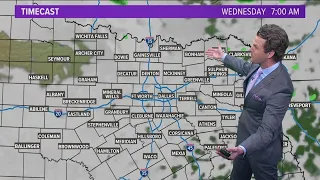 DFW Weather: Latest timeline for the return of rain chances this week