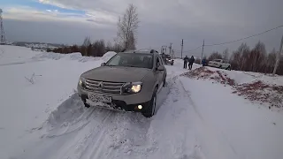 Renault Duster что может в стоке по глубокому снегу offroad