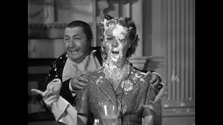 Three Stooges - Three Sappy People 1939. Cake fight at dinner party