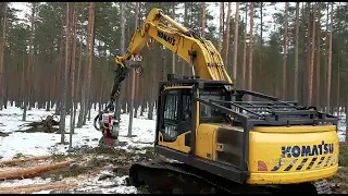 Харвестер Komatsu PC200 головка LogMax 6000