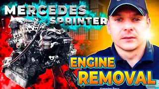 MERCEDES SPRINTER AMBULANCE ENGINE REMOVAL PART 1