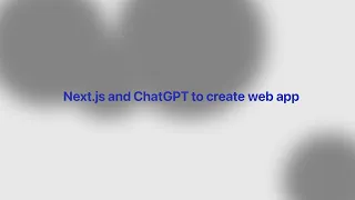 Create Todos Web app with ChatGPT using Next.js and Tailwind css