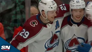 Avalanche's Nathan MacKinnon Reaches 100-Point Mark With Third Period Snipe