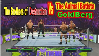 The Brothers of Destruction Vs GoldBerg & The Animal Batista - WWE 2K23