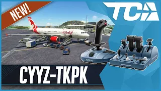 MSFS LIVE | Real World Air Canada Rouge OPS | *NEW* SLH Sim Designs St. Kitts | Thrustmaster TCA