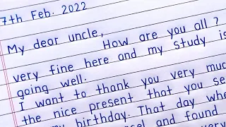 Letter to uncle thanking him for the birthday gift | write a letter to your uncle thanking him for
