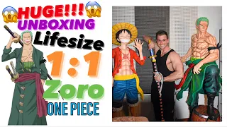 “UNBOXING“ 1:1 Lifesize Roronoa Zoro  🏴‍☠️ One Piece( Limited Edition 200pcs ) + Luffy & Chopper 1:1