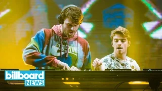 The Chainsmokers Misspell City Name On Banner During Live Show | Billboard News