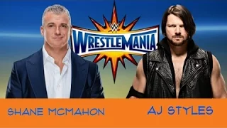 WWE Wrestlemania 33 AJ Styles VS Shane McMahon FUll Match simulatoin