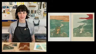 Artist Demonstrating Edvard Munch’s Jigsaw Woodcut Technique