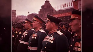 Парад Победы 24 июня 1945 года. Сводный полк Карельского фронта.
