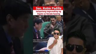 Robin Padilla naispatang nagsusuklay ng bigote sa Senate hearing!