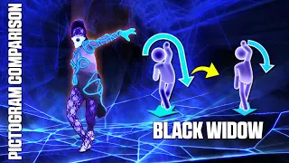 PICTOGRAM COMPARISON - BLACK WIDOW | JUST DANCE 2015 X UNLIMITED