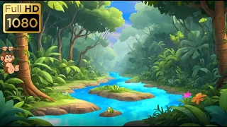 Cartoon Background - Jungle Land+.