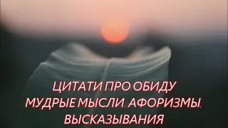 Цитаты про обиду.  Мудрые мысли, афоризмы, изречения