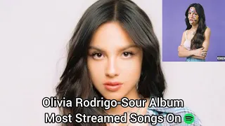 Olivia Rodrigo-Sour Album Most Streamed Songs On Spotify