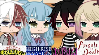 Dual Haired Anime Characters react to Amvs || ORIGINAL || 2/3 || MHA, HRI, Nanbaka, AOD ||