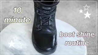 HOW TO SHINE YOUR BOOTS IN 10 MINUTES | POLICE ACADEMY 2020