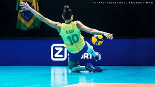 Unbelievable Volleyball Defense by GABI - Foot Saves | World Cup 2022