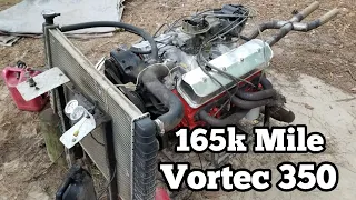 Vortec 350 LT4 Hot Cam Test Run on Homemade Engine Stand