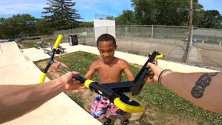 BREAKING Kids Scooter Then Surprising Him With A NEW ONE!